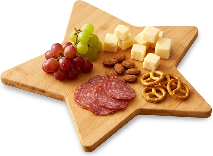 Planche à découper et à servir en bambou en forme d’étoile