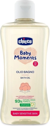 Chicco Baby Moments Sensitive badolie met katoenzaadolie en vitamine E 200 ml
