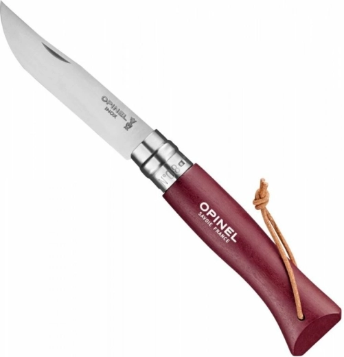 Opinel N°08 Trekking bordeaux – zakmes 8,5 cm, beukenhout