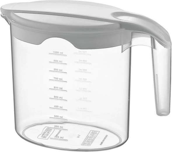 Kunststof kan met deksel 1 l