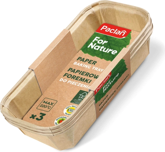 Paclan For Nature moules à pâtisserie en papier compostables 3 pcs