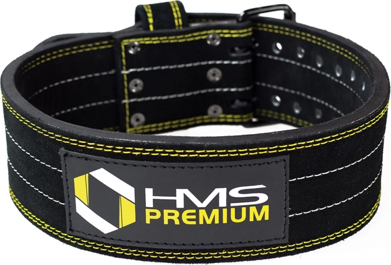 HMS Premium Leather Powerlifting Belt for Weightlifting and Squats