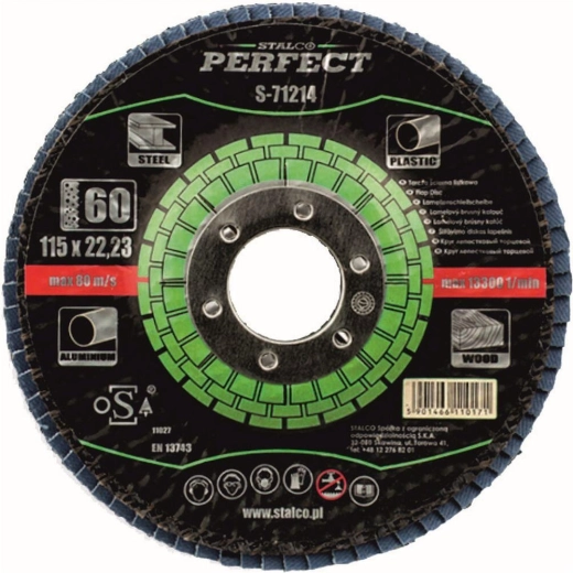 Disque à lamelles 115 × 22,23 mm grain 40 corindon STALCO