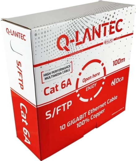 Q-LANTEC teleinformatiekabel S/FTP categorie 6A LSOH Dca 100 m