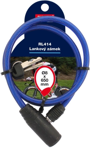 RICHTER cable lock 8 × 650 mm, blue