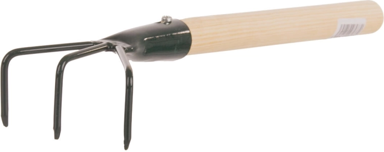 Griffe de jardin professionnelle à 3 dents avec manche de 27 cm