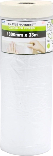 Ruban de masquage intérieur avec film de protection 180 cm × 33 m