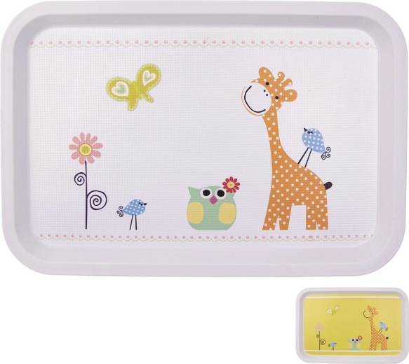 Plateau en plastique Toya avec motif girafe 30,5 × 21 cm (mix)