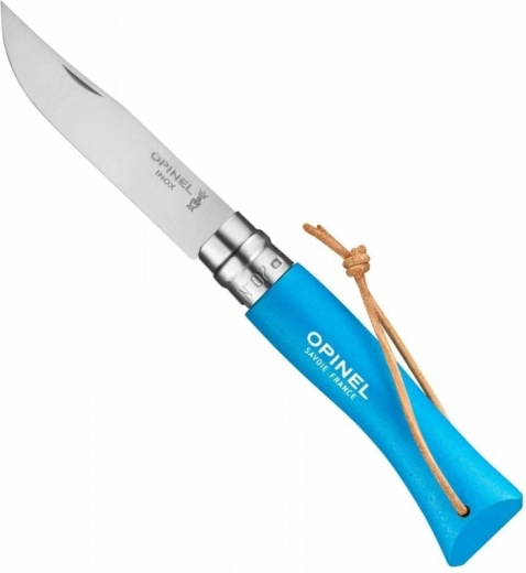 Opinel N°07 Trekking zakmes 8 cm blauw beukenhout