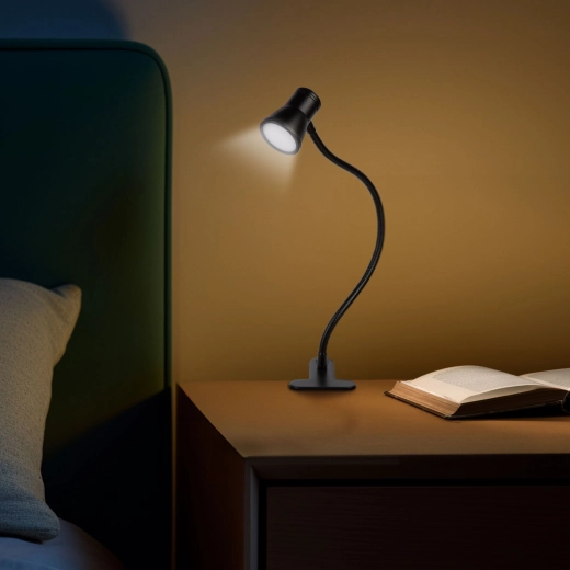Flexible LED-Tischlampe mit Clip und USB-Stromversorgung