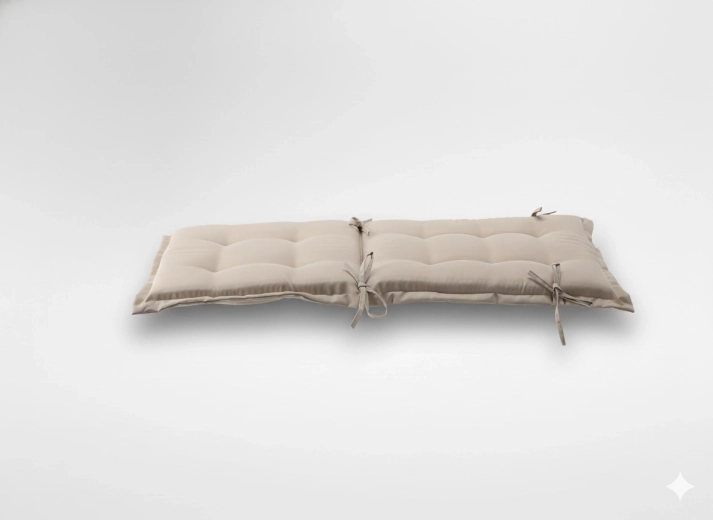 Coussin de chaise confortable avec dossier 48 × 100 × 5 cm – naturel