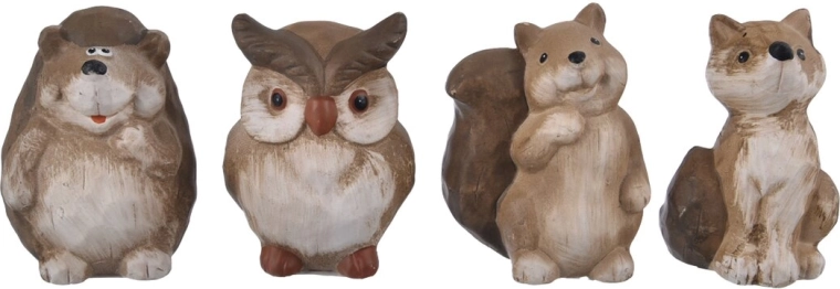 Petit animal décoratif en terre cuite 9 cm (assortiment de 4 variantes)
