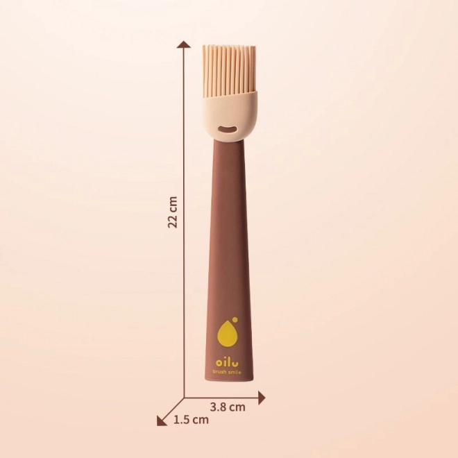 Pinceau en silicone pour gâteaux et viande - marron
