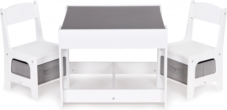Mobilier pour enfants : table en bois + 2 chaises ECOTOYS