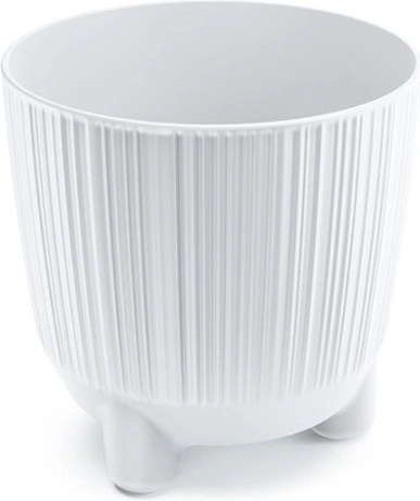 Planter with legs RYFO N, white matte