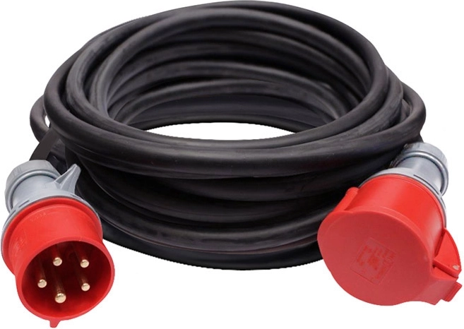 Solight verlengkabel met koppeling 15 m, 1 stopcontact, zwart
