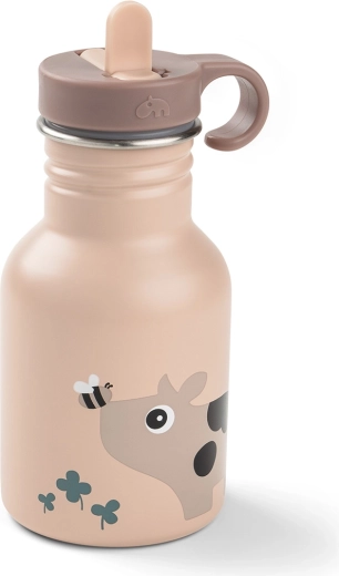 Bouteille enfant en acier inoxydable Done by Deer Tiny farm rose 350 ml