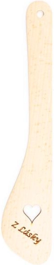 Spatule en bois TORO 30 cm avec ouverture en forme de cœur