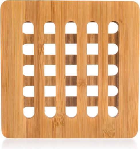 Bamboe onderzetter voor hete pannen 16 × 16 cm BRILLANTE