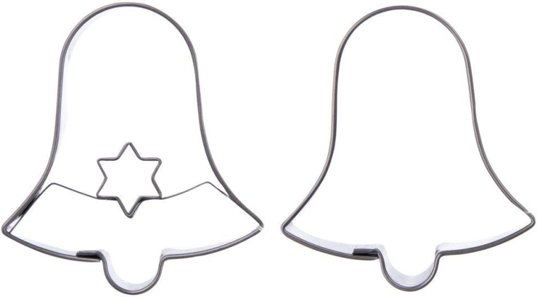Lot d’emporte-pièces pour biscuits cloche, inox, 4,6 cm, 2 pcs