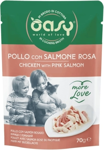 Oasy pouch chicken with salmon 70 g