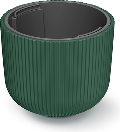 Pot de fleurs Milly avec insert 20 cm, vert foncé