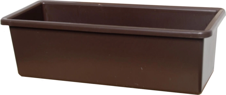 Jardinière en plastique pour fleurs 40 cm marron