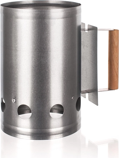 Anzündkamin für Holzkohle, verzinkt 16,5 × 28 cm