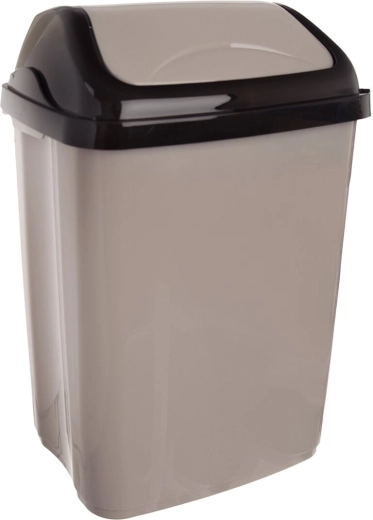 Abfalleimer Vittario mit Schwingdeckel 26 l, kaffeebraun