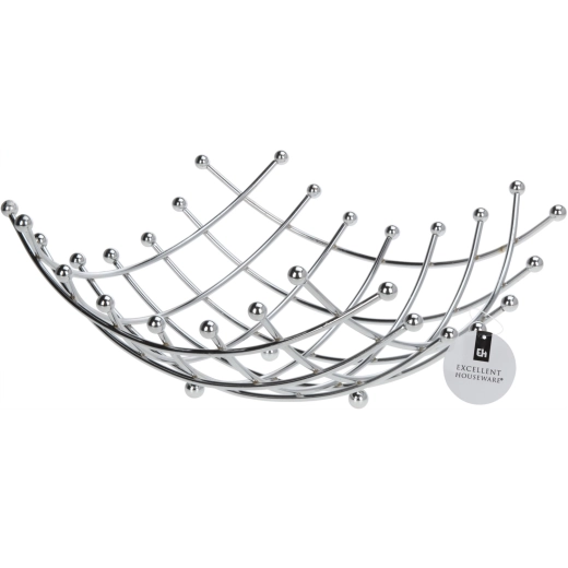 Panier à fruits chromé