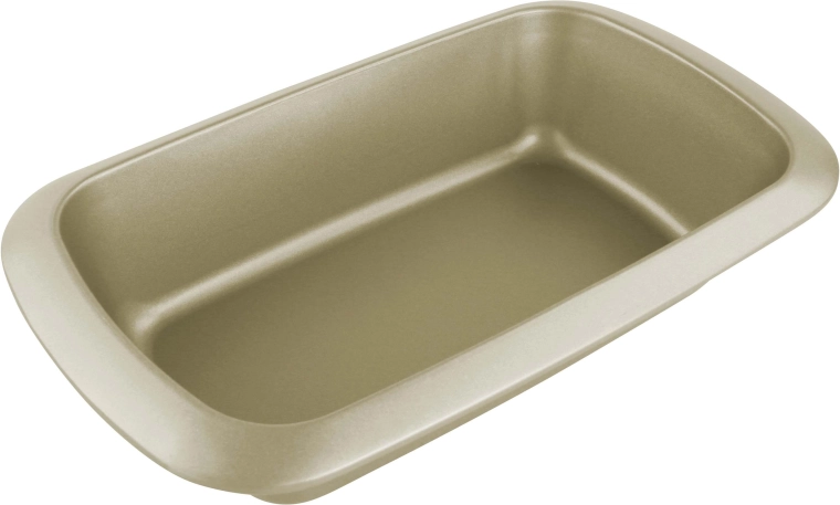 Moule à gâteau Kitchisimo en acier au carbone 29 × 17 × 6,3 cm, doré