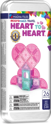 Magnetische bouwset MAGNA-TILES microMAGS reisset Heart to Heart, 26 onderdelen
