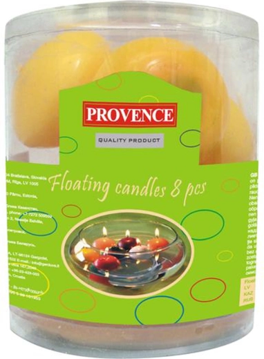 Bougies flottantes jaunes 8 pcs