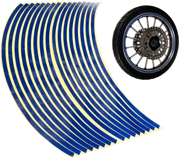 Ag555a reflecterende stickers voor wielen blauw