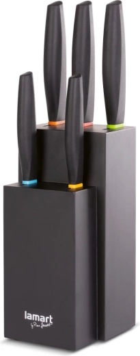 Lamart ensemble de 5 couteaux dans un bloc Color
