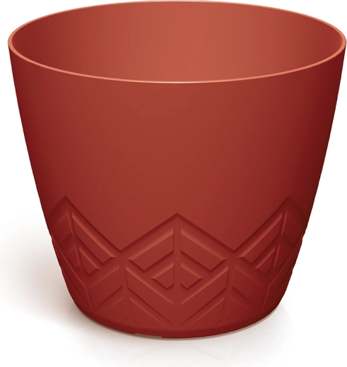 Areco plastic flower pot 13.8 cm in retro red