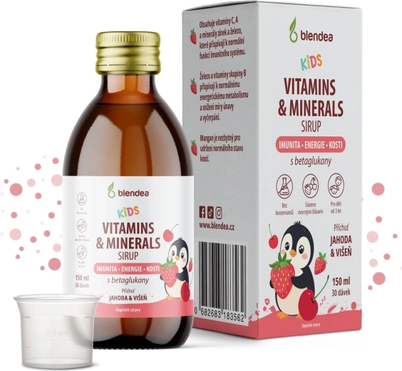 Blendea KIDS siroop met vitaminen, mineralen en bètaglucanen 150 ml