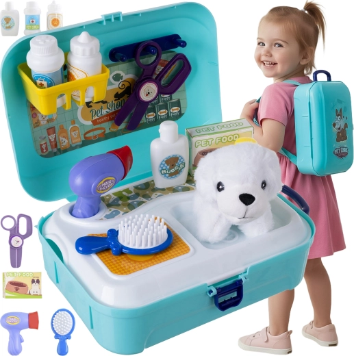 Iso Trade salon de beauté pour enfants pour petit chien dans un sac à dos