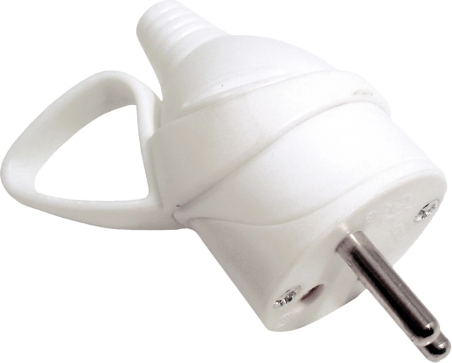 Solight gerader Stecker mit Griff IP20, weiß