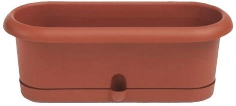 Kruidenbak Pierina met schotel 30 × 10,5 cm terracotta