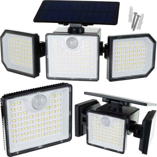 Solar tuinlamp Izoxis 167 LED 500 lm met afstandsbediening en bewegingssensor