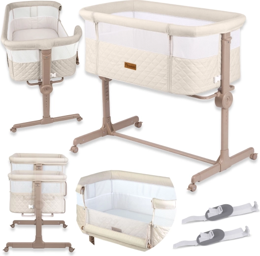 NUKIDO NK-243 bedside crib with mattress