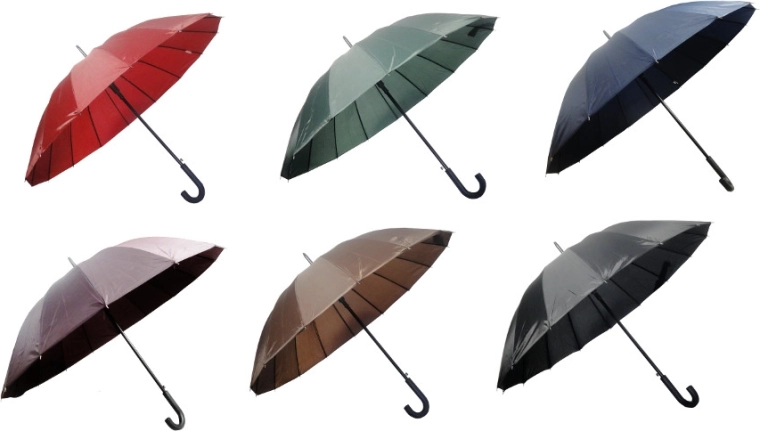 Parapluie automatique à baleines doublées