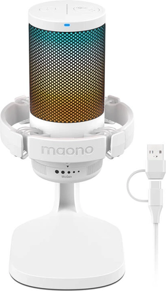 Microphone USB à condensateur MAONO DGM20 blanc