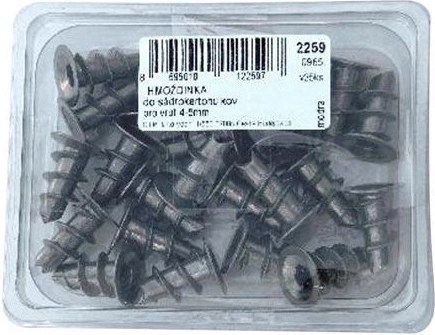 Chevilles métalliques pour plaques de plâtre (25 pcs) dans un boîtier en plastique