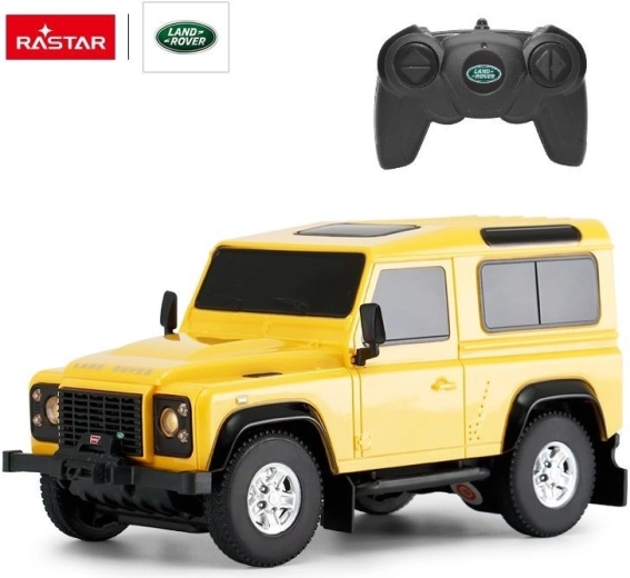 Rastar Land Rover Defender RC-auto 1:24 geel - 1 stuk
