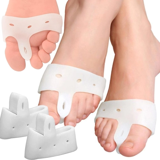 Protection en silicone pour hallux valgus avec séparateur d’orteils – 2 pcs