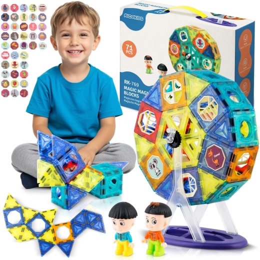 Magnetic Building Set with a Ferris Wheel by Ricokids