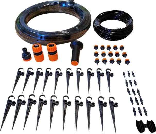 Arrosage goutte-à-goutte de jardin – kit 55 pièces avec deux tuyaux de 10 m