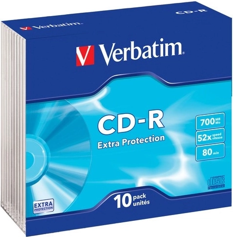 Verbatim CD-R Extra Protection 700 MB 52x Slim Case - 10 pcs